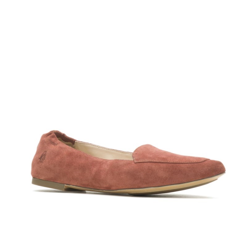 Women's Hazel Pointe Flat Hush Puppies Rust Suede