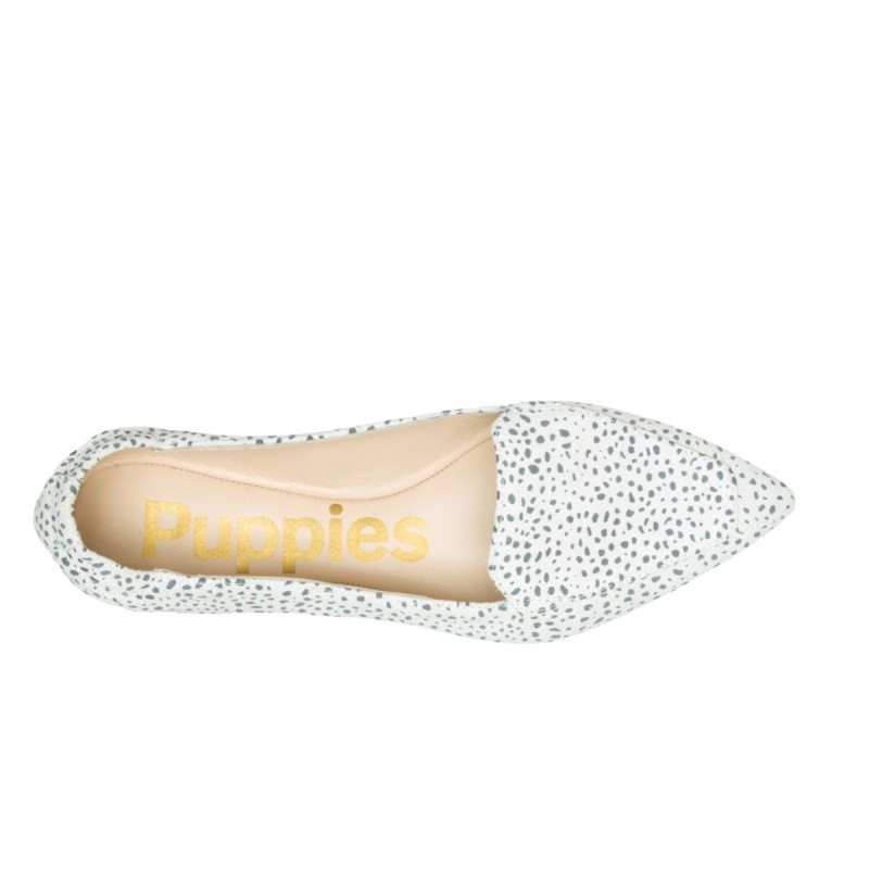 Women's Hazel Pointe Flat Hush Puppies Snow Leopard Suede