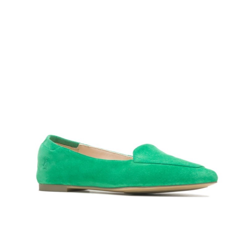 Women's Hazel Pointe Flat Hush Puppies Jade Green Suede