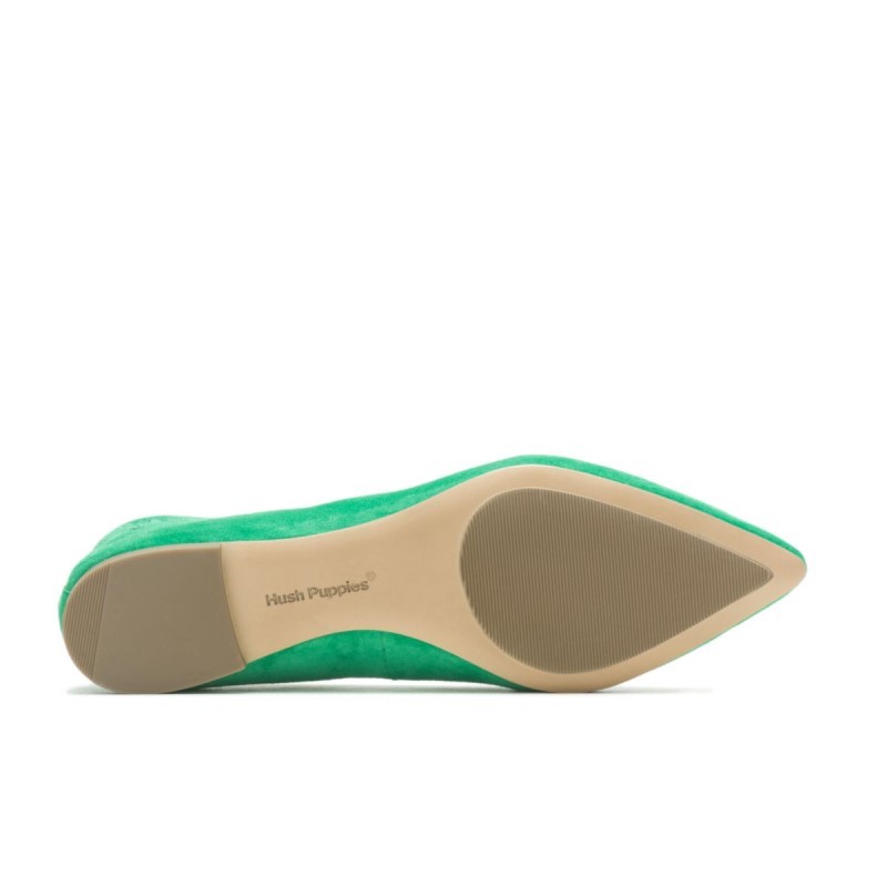 Women's Hazel Pointe Flat Hush Puppies Jade Green Suede