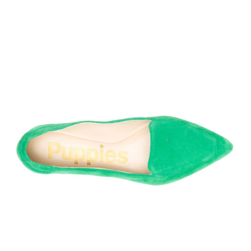 Women's Hazel Pointe Flat Hush Puppies Jade Green Suede