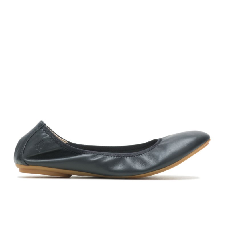 Women's Chaste Ballet Flat 2 Hush Puppies Bold Black Leather