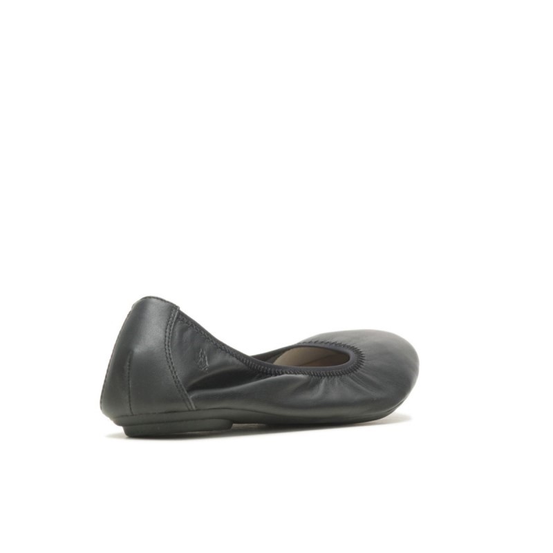 Women's Chaste Ballet Flat 2 Hush Puppies Bold Black Leather