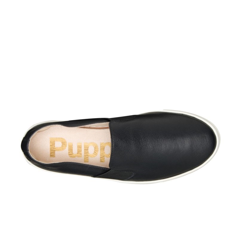 Women's Noelle Slip On Hush Puppies Bold Black Leather