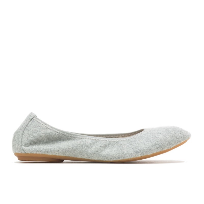 Women's Chaste Ballet Flat 2 Hush Puppies Grey Wool