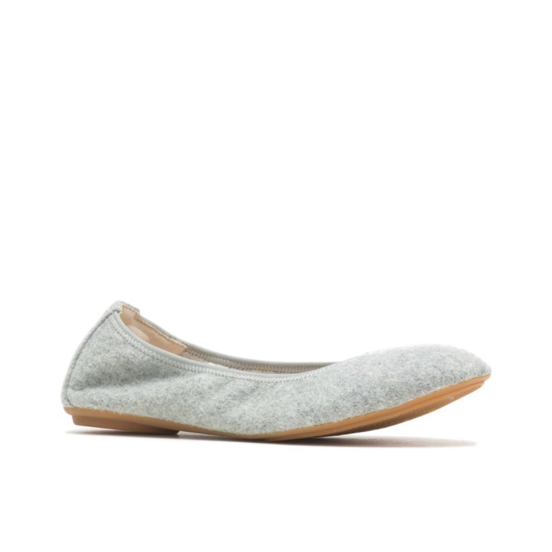 Women's Chaste Ballet Flat 2 Hush Puppies Grey Wool