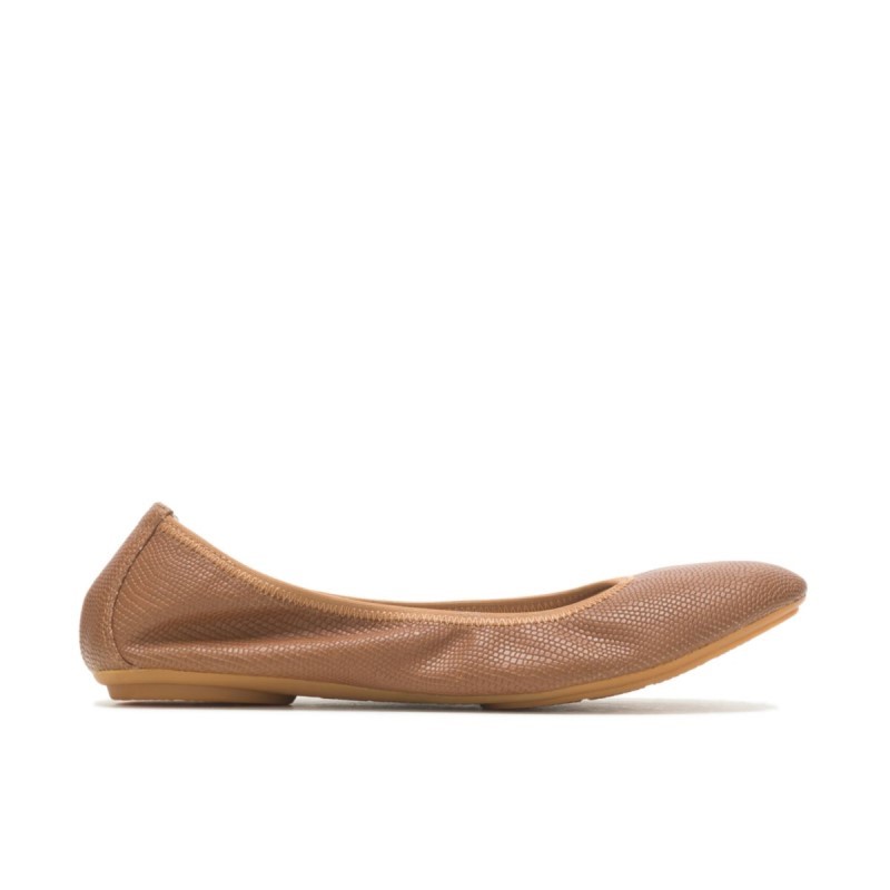 Women's Chaste Ballet Flat 2 Hush Puppies Gold Reptile