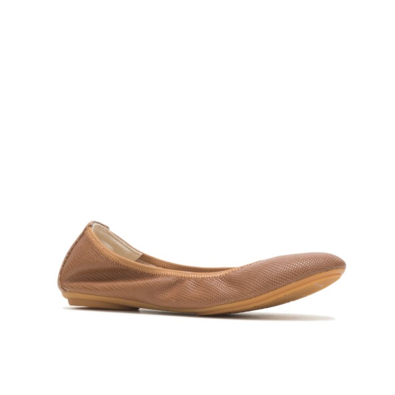 Women's Chaste Ballet Flat 2 Hush Puppies Gold Reptile