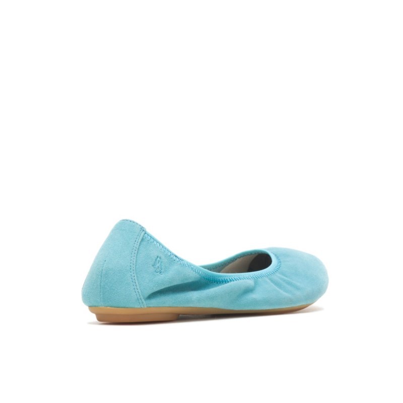 Women's Chaste Ballet Flat 2 Hush Puppies Maui Blue Suede