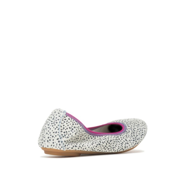 Women's Chaste Ballet Flat 2 Hush Puppies Snow Leopard Suede