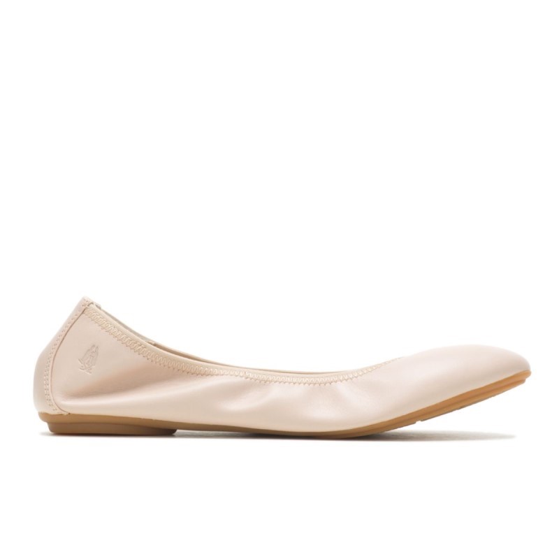 Women's Chaste Ballet Flat 2 Hush Puppies Light Taupe Leather