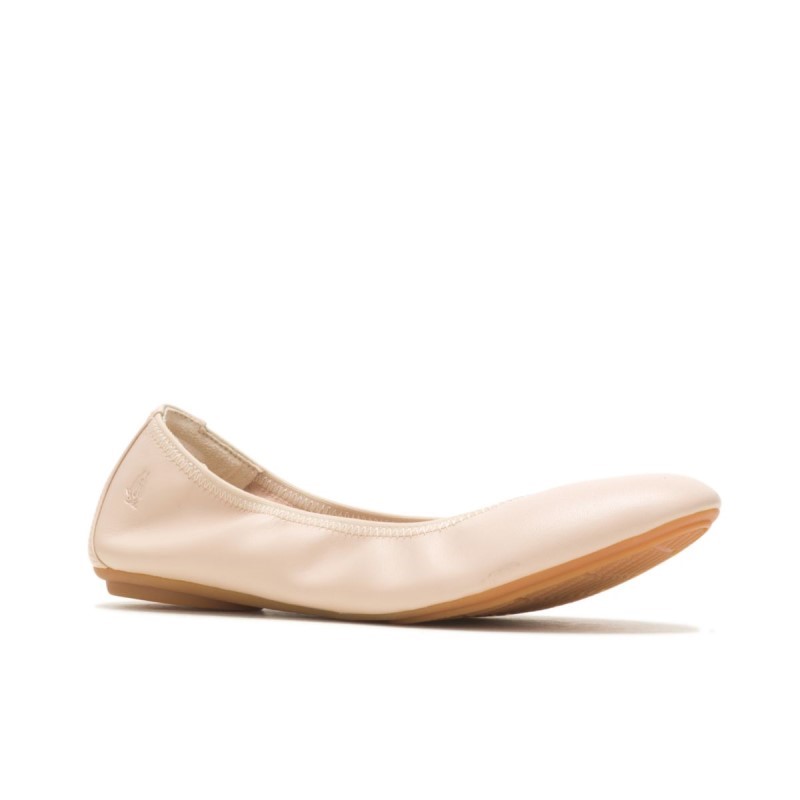 Women's Chaste Ballet Flat 2 Hush Puppies Light Taupe Leather