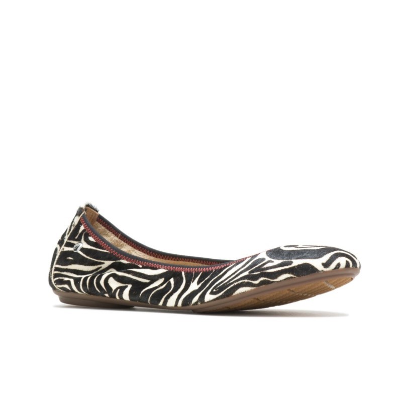 Women's Chaste Ballet Flat Hush Puppies Zebra Calf Hair