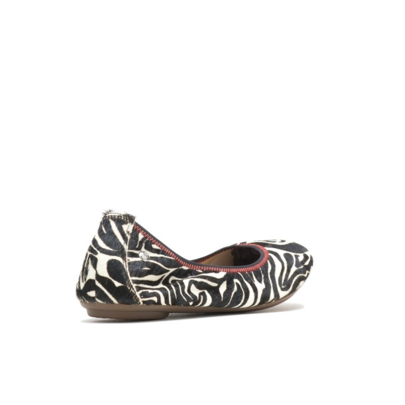 Women's Chaste Ballet Flat Hush Puppies Zebra Calf Hair