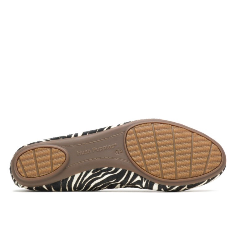 Women's Chaste Ballet Flat Hush Puppies Zebra Calf Hair