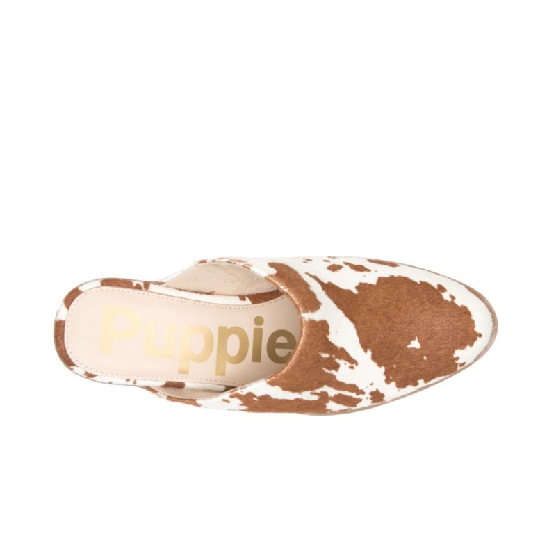 Women's Sienna Mule Hush Puppies Cow Print Leather