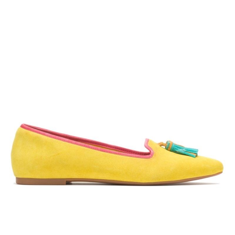 Women's Sadie Tassel Slip-On Hush Puppies Sun Yellow Suede