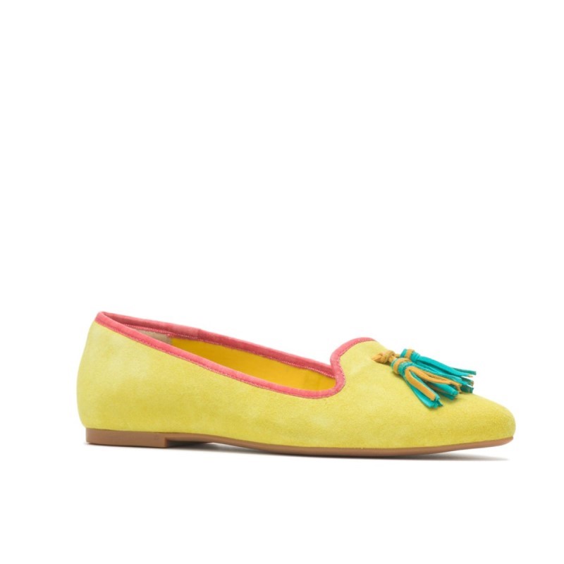 Women's Sadie Tassel Slip-On Hush Puppies Sun Yellow Suede