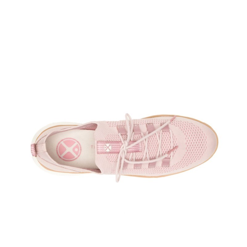 Women's Advance Knit Lace Up Sneaker Hush Puppies Dusty Pink