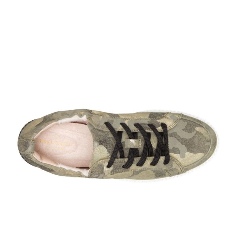 Women's Ryann Sneaker Hush Puppies Camo Metallic Suede