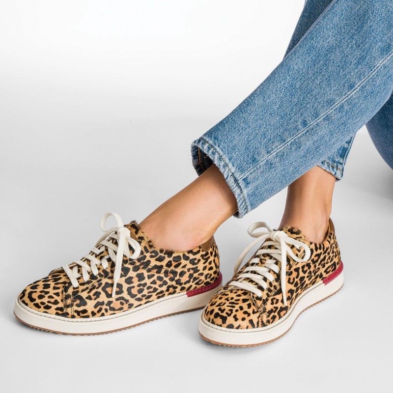 Women's Sabine Sneaker Hush Puppies Leopard Calf Hair