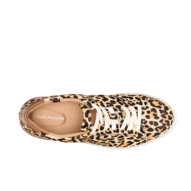 Women's Sabine Sneaker Hush Puppies Leopard Calf Hair