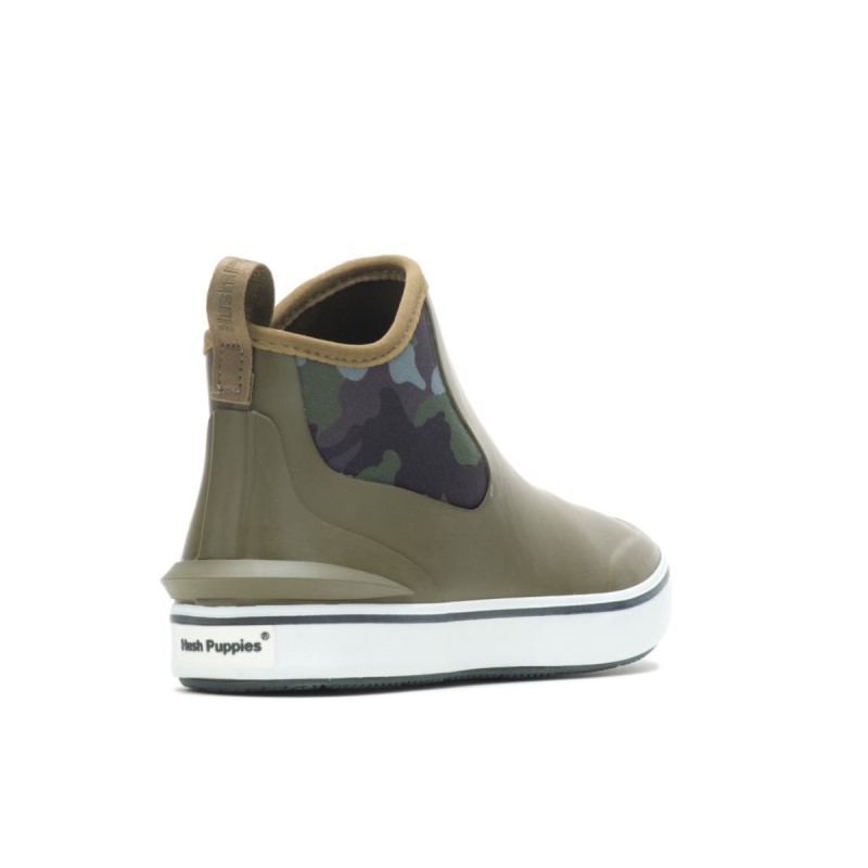 Women's Rain Sneaker Boot Hush Puppies Olive Camo