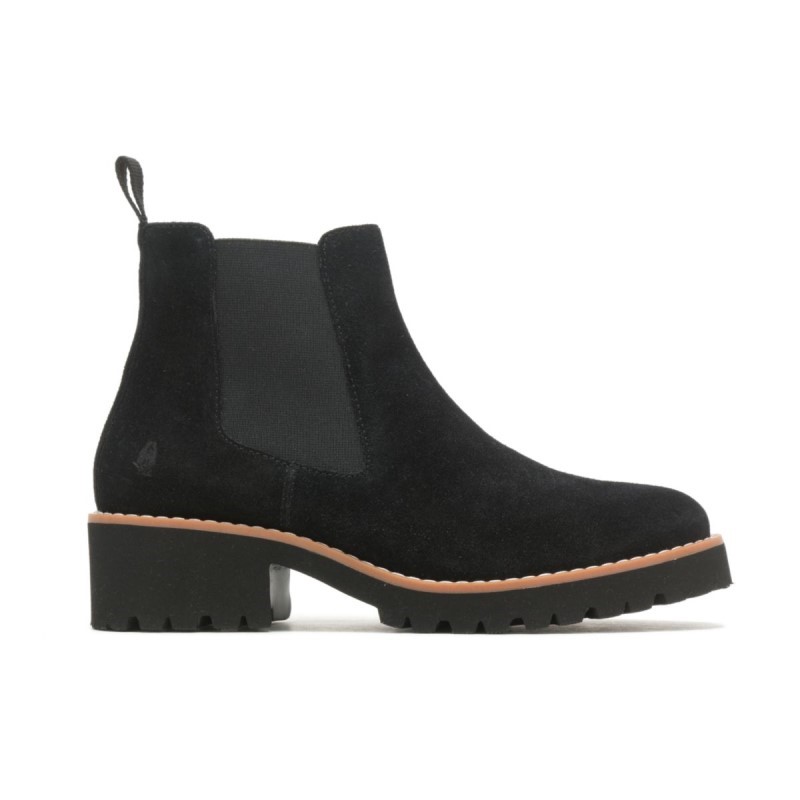 Women's Amelia Chelsea Boot Hush Puppies Bold Black Suede