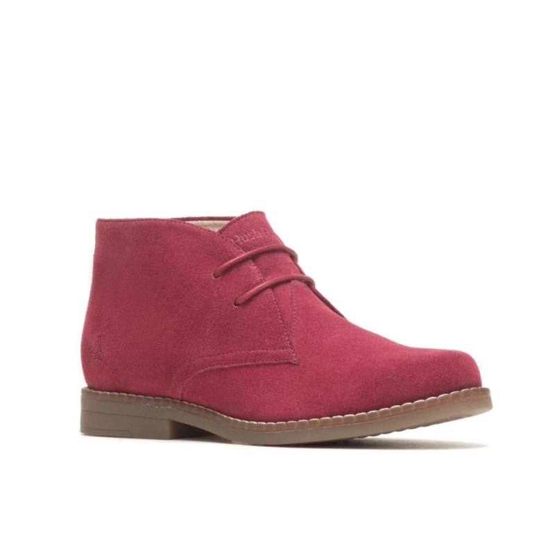 Women's Mazin Cayto Chukka Hush Puppies Rhubarb Red Suede