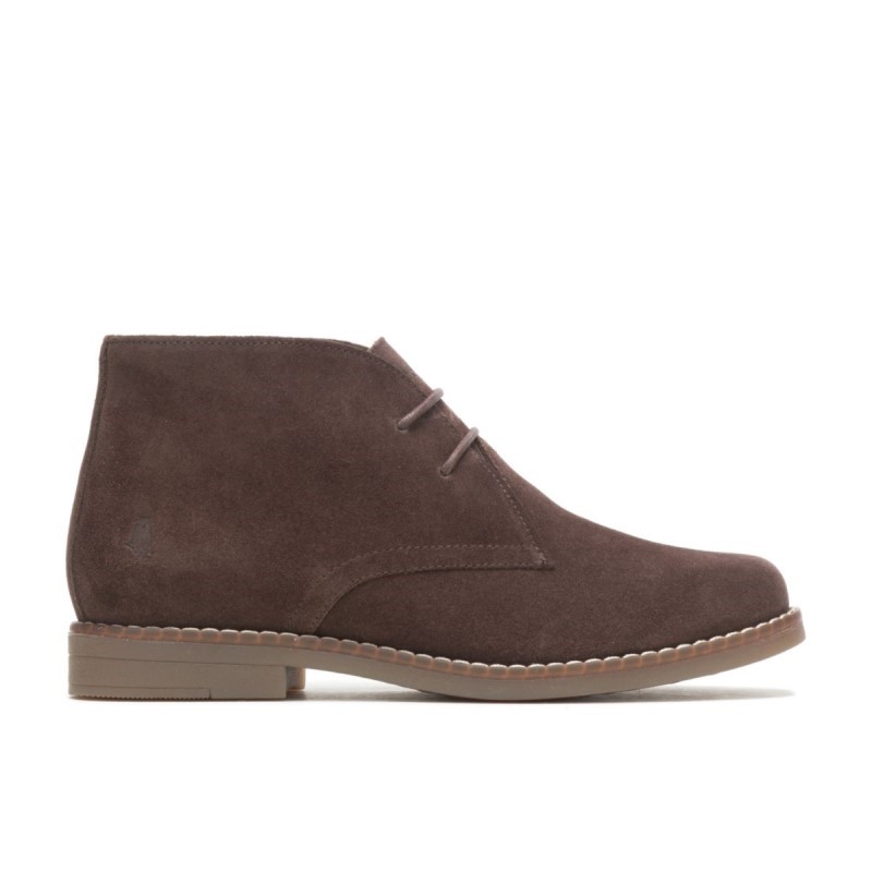 Women's Mazin Cayto Chukka Hush Puppies Dark Brown Suede