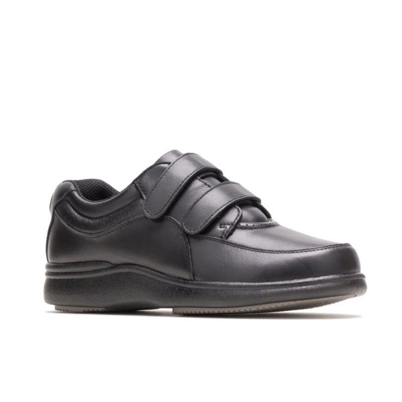 Women's Power Walker II Hush Puppies Black Leather