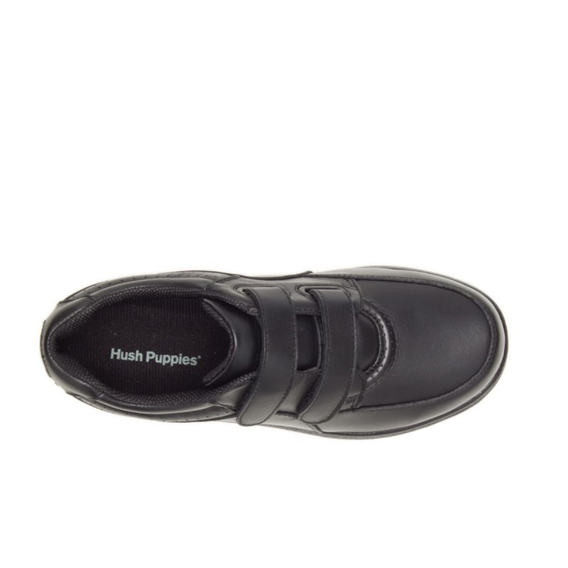 Women's Power Walker II Hush Puppies Black Leather