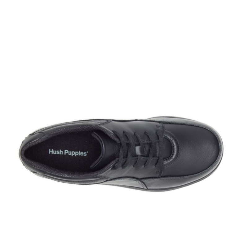 Women's Power Walker Hush Puppies Black Leather