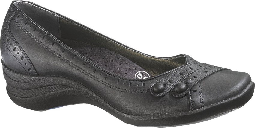 Women's Burlesque Hush Puppies Black Leather