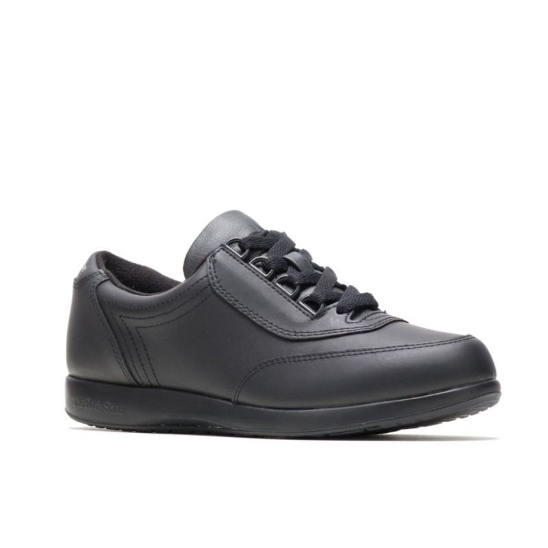 Women's Classic Walker Hush Puppies Black Leather