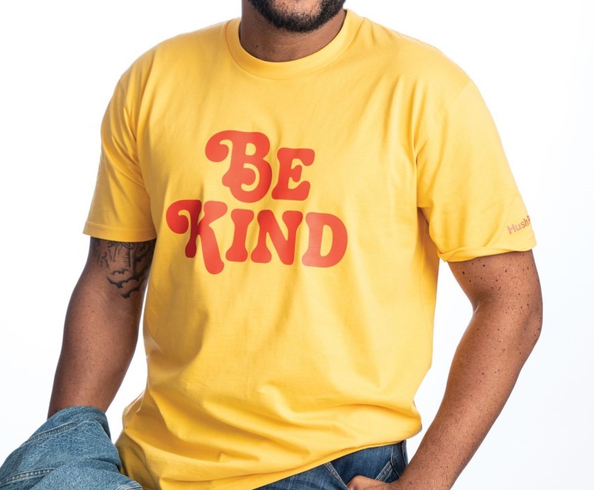 Women's Be Kind Graphic Tee Hush Puppies Summer Yellow