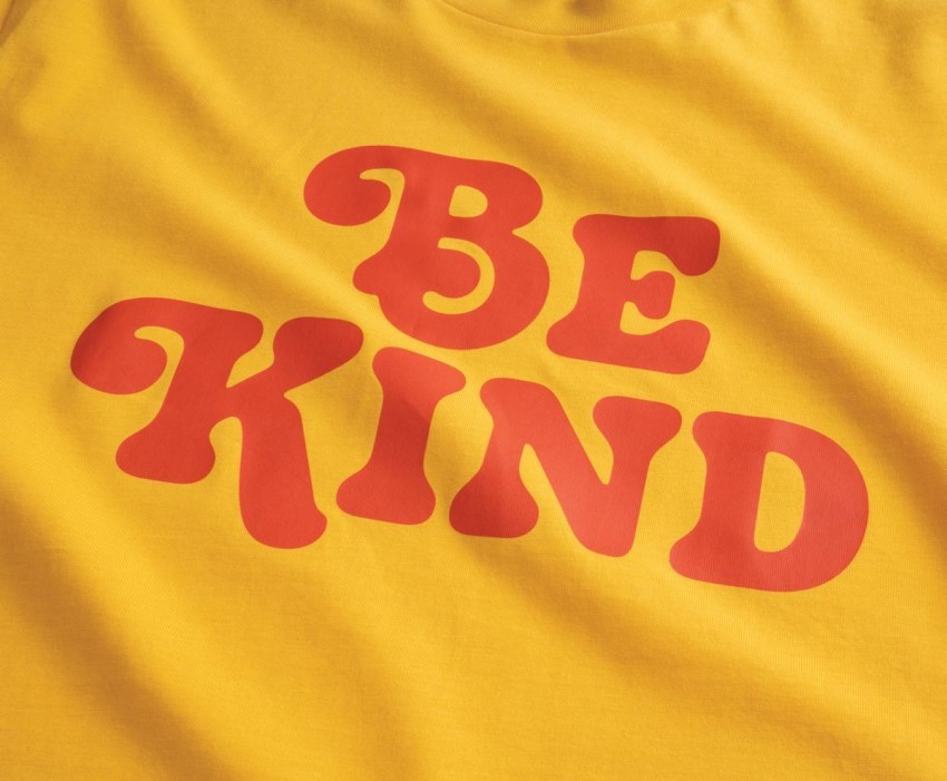 Women's Be Kind Graphic Tee Hush Puppies Summer Yellow