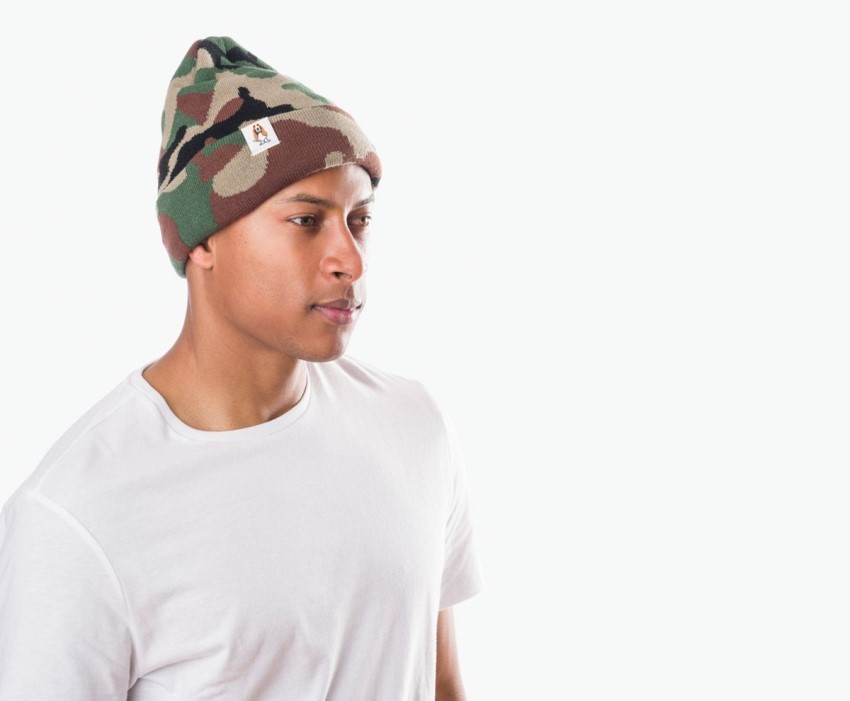 Knit Beanie Hush Puppies Camo Print