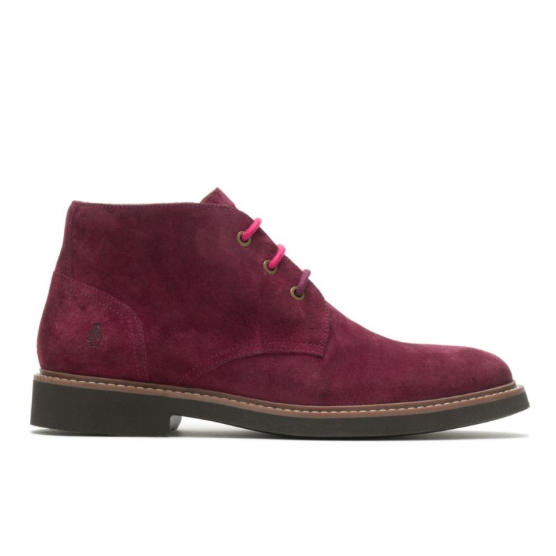 Men's Detroit Chukka Hush Puppies Wine Suede