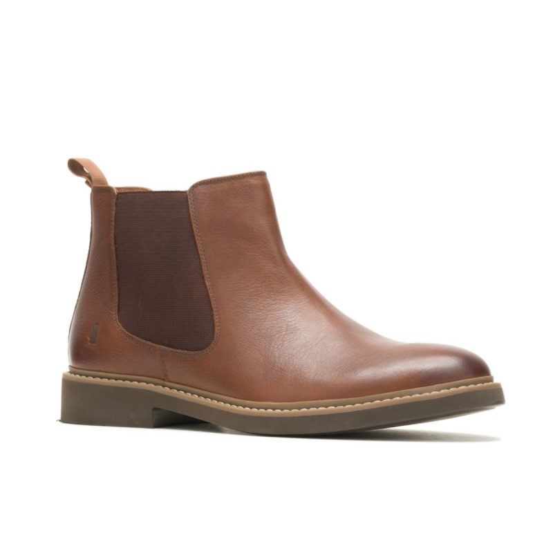 Men's Detroit Chelsea Boot Hush Puppies Cognac Leather