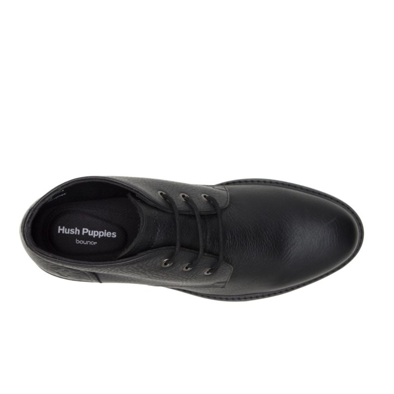 Men's Detroit Chukka Hush Puppies Black Leather