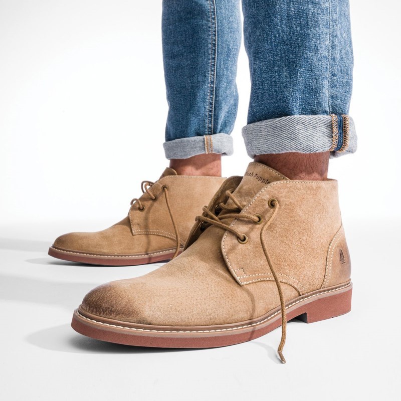 Men's Detroit Chukka Hush Puppies Chestnut Suede