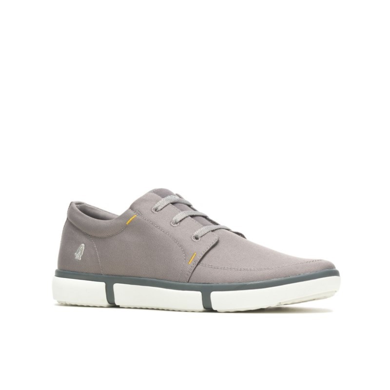 Men's Briggs Plain Toe Sneaker Hush Puppies Light Grey Textile