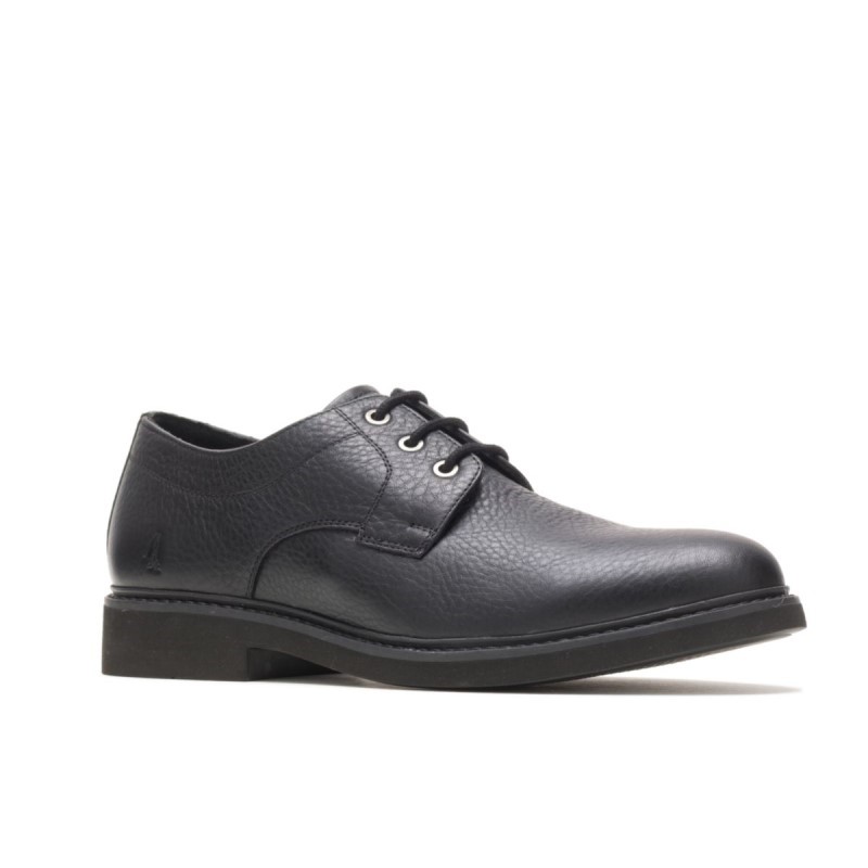 Men's Detroit Plain Toe Oxford Hush Puppies Black Leather