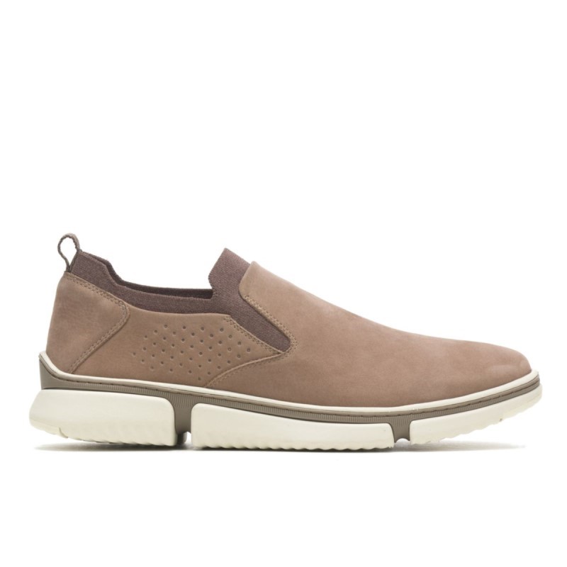 Men's Bennet Plain Toe Slip On Hush Puppies Fossil Nubuck