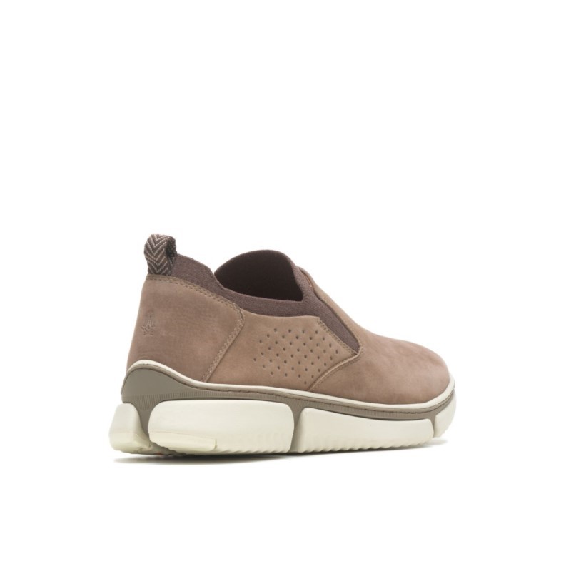 Men's Bennet Plain Toe Slip On Hush Puppies Fossil Nubuck