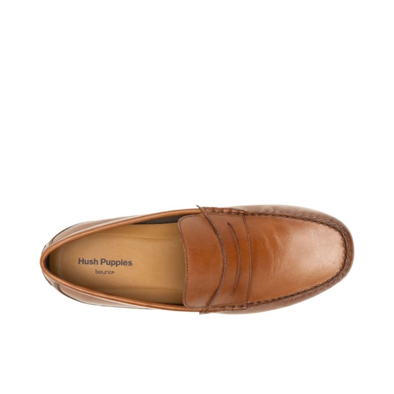 Men's Julian Loafer Hush Puppies Cognac Leather