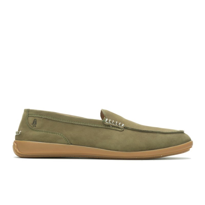 Men's Finley Loafer Hush Puppies Olive Nubuck