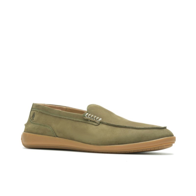 Men's Finley Loafer Hush Puppies Olive Nubuck