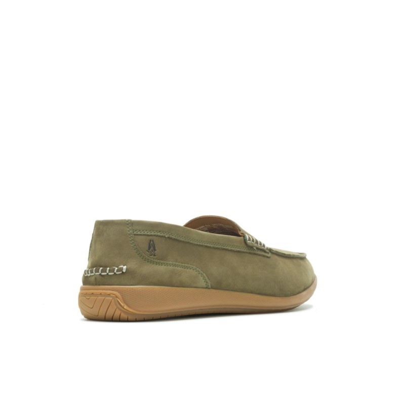 Men's Finley Loafer Hush Puppies Olive Nubuck